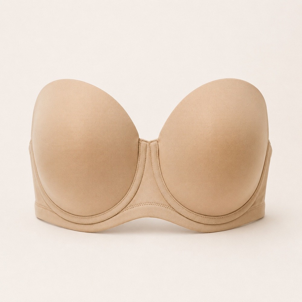 Wacoal Red Carpet Strapless Underwire Bra 34H Nude Full Coverage Seamless